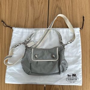 Vintage Coach Powder Blue Crossbody Shoulder Bag